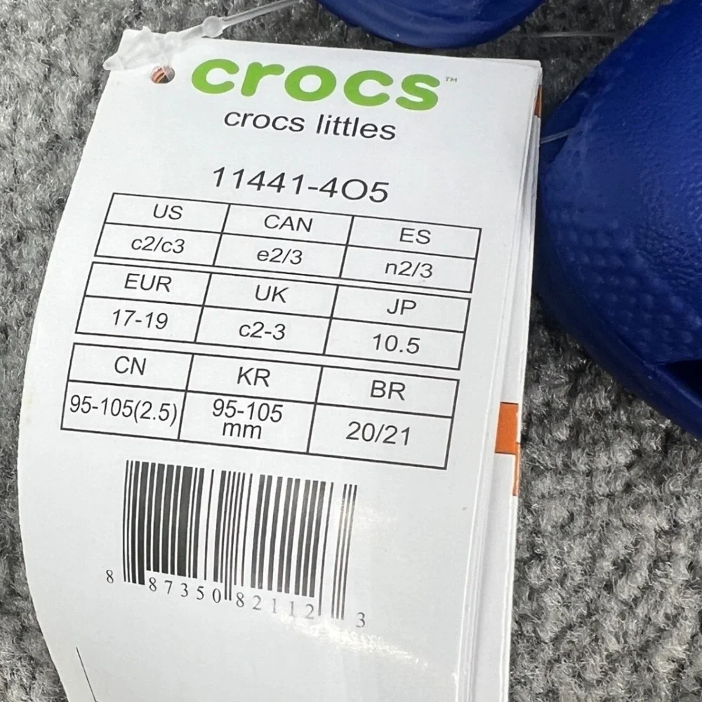 Crocs Classic Littles Clogs Toddler‎ Size C2/C3 Cerulean Blue New Boxed